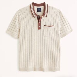 Men’s Cream Sweater Polo